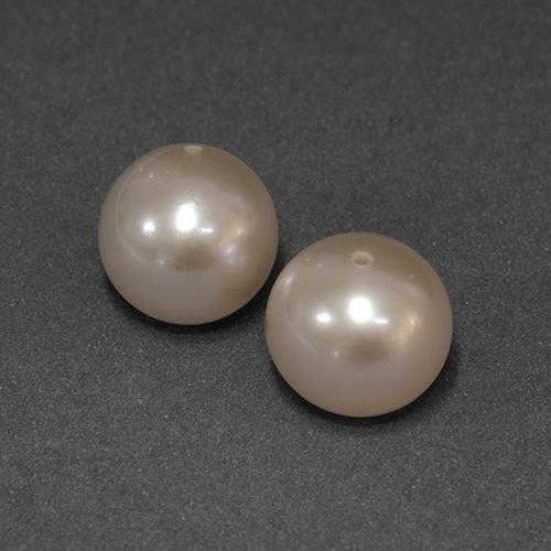 캐럿 천연 크림 핑크 진주 보석, 구형 / 볼, 7.98 mm, 불투명체
