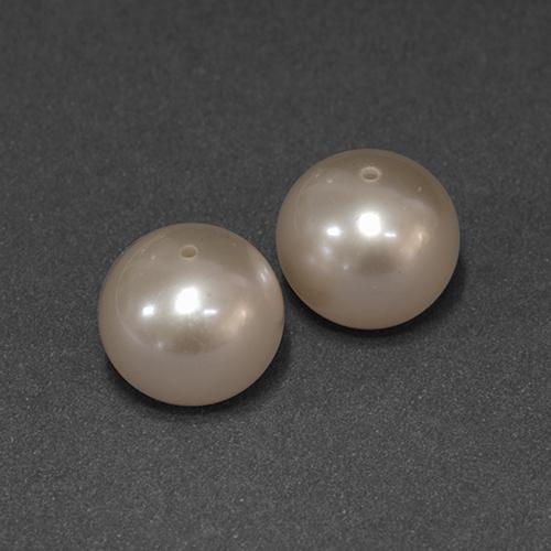 캐럿 천연 크림 핑크 진주 보석, 구형 / 볼, 7.98 mm, 불투명체