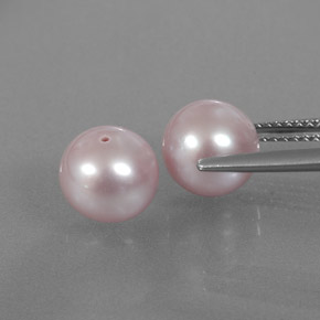 캐럿 천연 핑크 진주 보석, 구형 / 볼, 8.01 mm, 불투명체