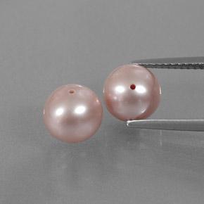 5.94캐럿 천연 미디엄 핑크 진주 보석, 구형 / 볼, 7.52 mm, 불투명체