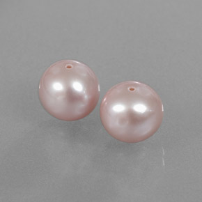 캐럿 천연 실버 핑크 진주 보석, 구형 / 볼, 7.85 mm, 불투명체