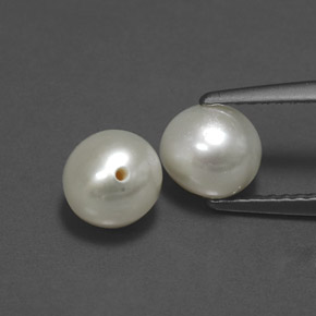 캐럿 천연 크림 진주 보석, 구형 / 볼, 5.87 mm, 불투명체