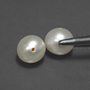 캐럿 천연 크림 진주 보석, 구형 / 볼, 5.87 mm, 불투명체