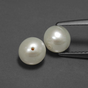 캐럿 천연 크림 진주 보석, 구형 / 볼, 6.02 mm, 불투명체