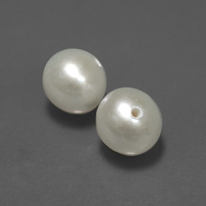 캐럿 천연 크림 진주 보석, 구형 / 볼, 6.04 mm, 불투명체