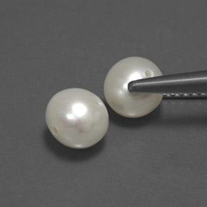 캐럿 천연 크림 진주 보석, 구형 / 볼, 5.60 mm, 불투명체