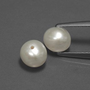 캐럿 천연 크림 진주 보석, 구형 / 볼, 5.81 mm, 불투명체