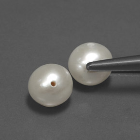 캐럿 천연 크림 진주 보석, 구형 / 볼, 6.21 mm, 불투명체