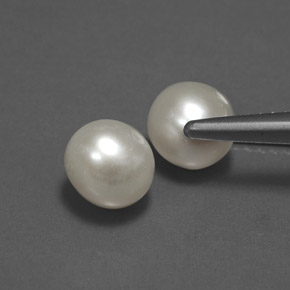 캐럿 천연 크림 진주 보석, 구형 / 볼, 6.07 mm, 불투명체