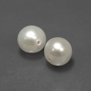캐럿 천연 크림 진주 보석, 구형 / 볼, 6.06 mm, 불투명체