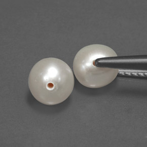 캐럿 천연 크림 진주 보석, 구형 / 볼, 5.96 mm, 불투명체