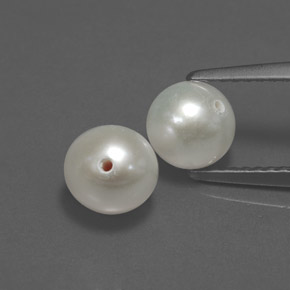 캐럿 천연 크림 진주 보석, 구형 / 볼, 6.19 mm, 불투명체