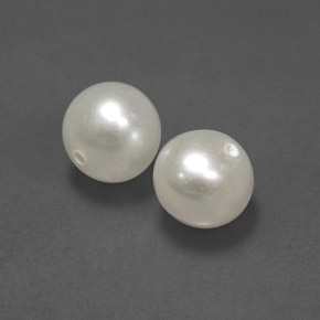 캐럿 천연 크림 진주 보석, 구형 / 볼, 5.92 mm, 불투명체