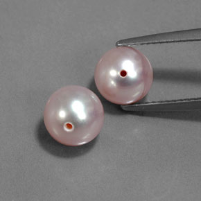 5.55캐럿 천연 실버 핑크 진주 보석, 구 / 공, 불투명체
