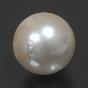 14.32캐럿 천연 크림 진주, 구형 / 볼, 12.65 mm, 불투명체