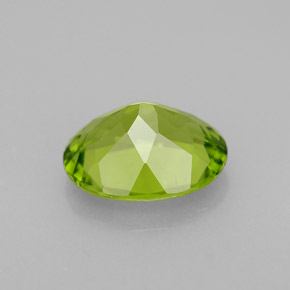 2.19캐럿 천연 생기 있는 그린 페리도트, 타원형 컷, 9.3×7.6 mm, VS