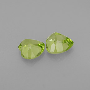 캐럿 천연 생기 있는 그린 페리도트 보석, 하트 모양, 5×4.8 mm, VS