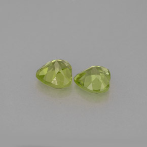 캐럿 천연 생기 있는 그린 페리도트 보석, 하트 모양, 5×4.9 mm, VS