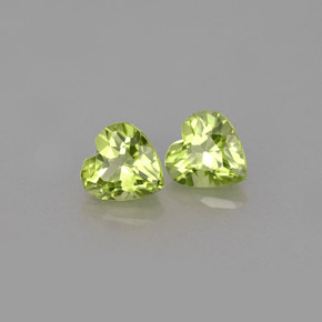 캐럿 천연 생기 있는 그린 페리도트 보석, 하트 모양, 5×5 mm, VS