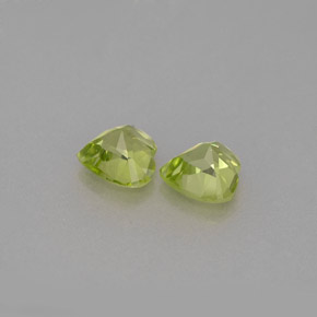 캐럿 천연 생기 있는 그린 페리도트 보석, 하트 모양, 5×5 mm, VS