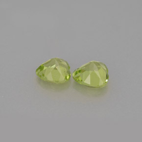 캐럿 천연 생기 있는 그린 페리도트 보석, 하트 모양, 5×5 mm, VS