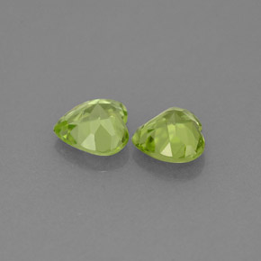 캐럿 천연 생기 있는 그린 페리도트 보석, 하트 모양, 5×4.9 mm, VS