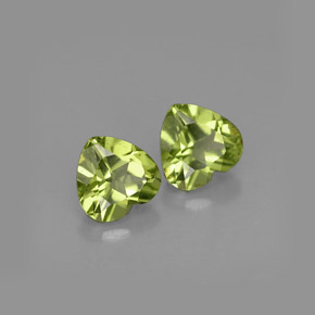 캐럿 천연 생기 있는 그린 페리도트 보석, 하트 모양, 5×4.9 mm, VS