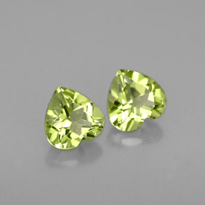 캐럿 천연 생기 있는 그린 페리도트 보석, 하트 모양, 4.9×4.9 mm, VS