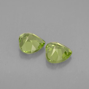 캐럿 천연 생기 있는 그린 페리도트 보석, 하트 모양, 4.9×4.9 mm, VS