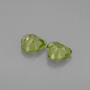 캐럿 천연 생기 있는 그린 페리도트 보석, 하트 모양, 5×4.9 mm, VS