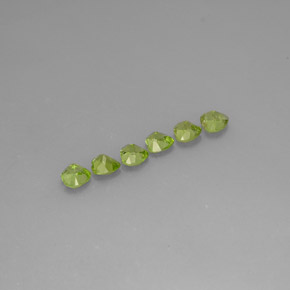 캐럿 천연 생기 있는 그린 페리도트 보석, 하트 모양, 4.9×4.9 mm, VS