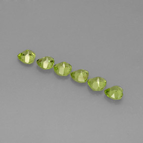캐럿 천연 생기 있는 그린 페리도트 보석, 하트 모양, 5.1×5 mm, VS