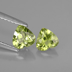 캐럿 천연 생기 있는 그린 페리도트 보석, 하트 모양, 5.1×5 mm, VS