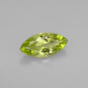 1.03캐럿 천연 생기 있는 그린 페리도트, 마퀴즈, 9.9×5 mm, VVS-VS