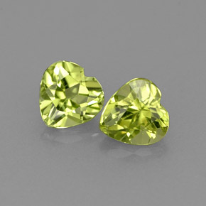 캐럿 천연 생기 있는 그린 페리도트 보석, 하트 모양, 5×5 mm, VS