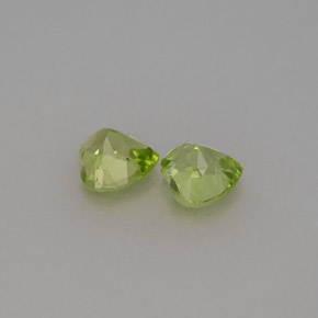 캐럿 천연 생기 있는 그린 페리도트 보석, 하트 모양, 5×5 mm, VS