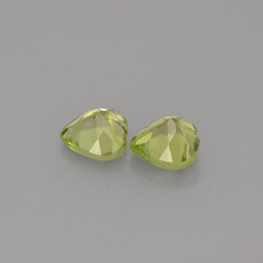 캐럿 천연 생기 있는 그린 페리도트 보석, 하트 모양, 5×5 mm, VS