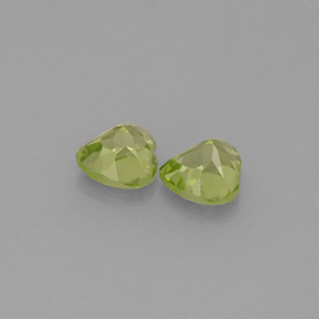 캐럿 천연 생기 있는 그린 페리도트 보석, 하트 모양, 5×5 mm, VS