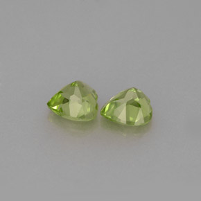 캐럿 천연 생기 있는 그린 페리도트 보석, 하트 모양, 5×5 mm, VS