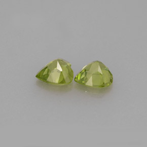 캐럿 천연 생기 있는 그린 페리도트 보석, 하트 모양, 5×5 mm, VVS-VS