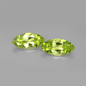 캐럿 천연 생기 있는 그린 페리도트 보석, 마퀴즈, 12.1×6.1 mm, VS