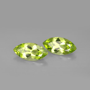 캐럿 천연 생기 있는 그린 페리도트 보석, 마퀴즈, 12.1×6.1 mm, VS