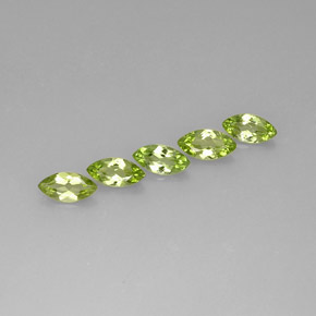 캐럿 천연 생기 있는 그린 페리도트 보석, 마퀴즈, 8.1×4.1 mm, VS
