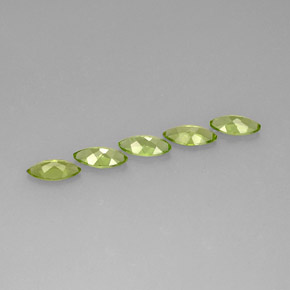 캐럿 천연 생기 있는 그린 페리도트 보석, 마퀴즈, 8.1×4.1 mm, VS