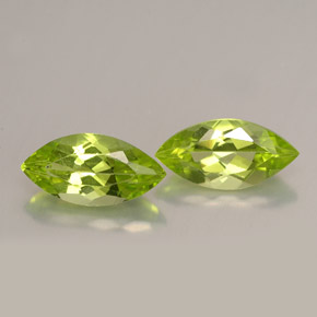 캐럿 천연 생기 있는 그린 페리도트 보석, 마퀴즈, 9.9×4.9 mm, VS