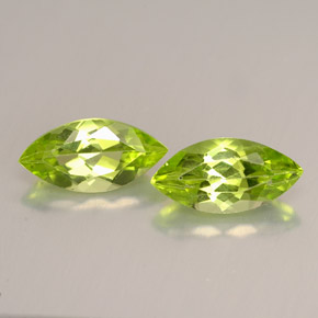 캐럿 천연 생기 있는 그린 페리도트 보석, 마퀴즈, 9.9×4.9 mm, VS