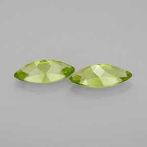 캐럿 천연 생기 있는 그린 페리도트 보석, 마퀴즈, 9.8×4.7 mm, VS