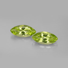 캐럿 천연 생기 있는 그린 페리도트 보석, 마퀴즈, 10×4.8 mm, VS
