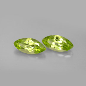 캐럿 천연 생기 있는 그린 페리도트 보석, 마퀴즈, 10×4.8 mm, VS