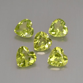 캐럿 천연 생기 있는 그린 페리도트 보석, 하트 모양, 5×4.9 mm, VVS-VS